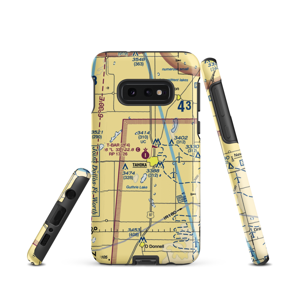 T Bar Airport (2F4) VFR Sectional Samsung Phone Case Samsung Galaxy S10e model shown