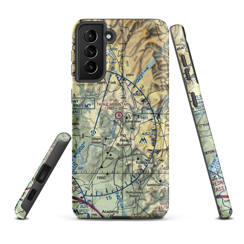 Table Mountain Field (5CL9) VFR Sectional Samsung Phone Case Samsung Galaxy S21 Plus model shown