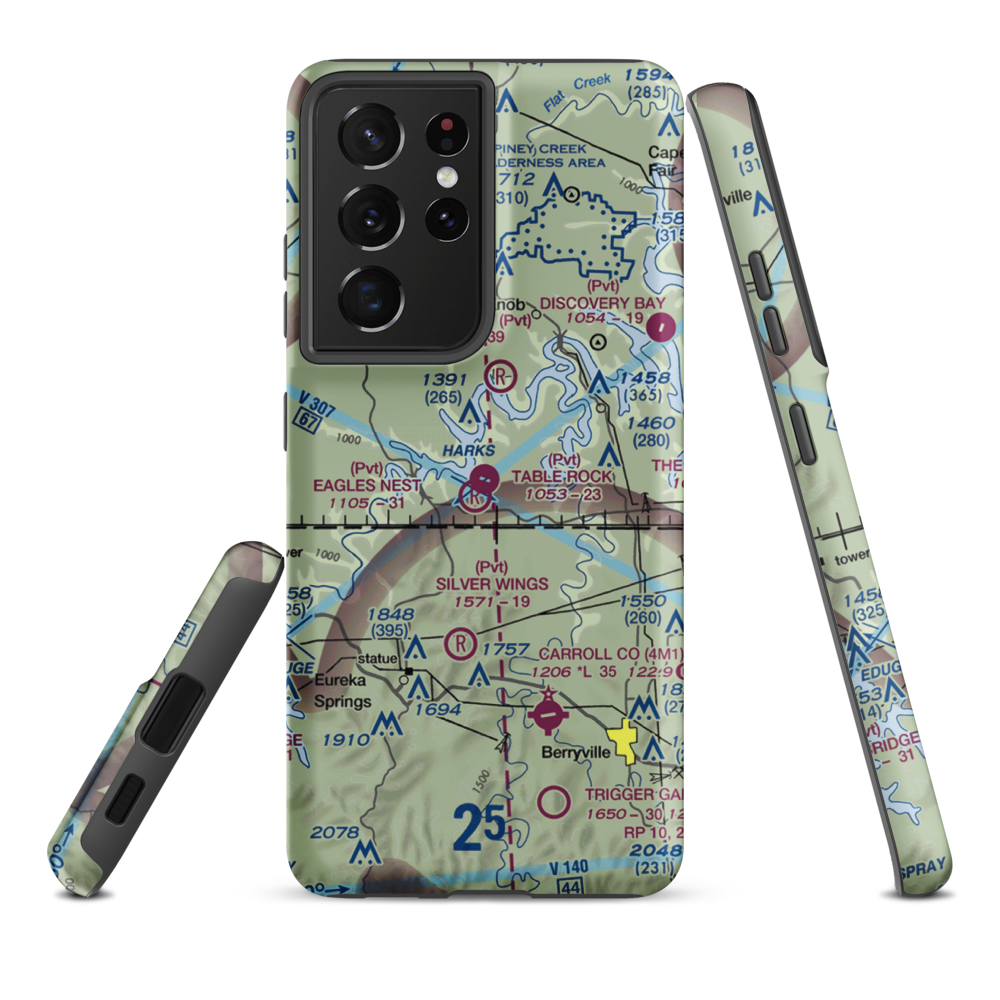 Table Rock Airport (MO32) VFR Sectional Samsung Phone Case Samsung Galaxy S21 Ultra model shown