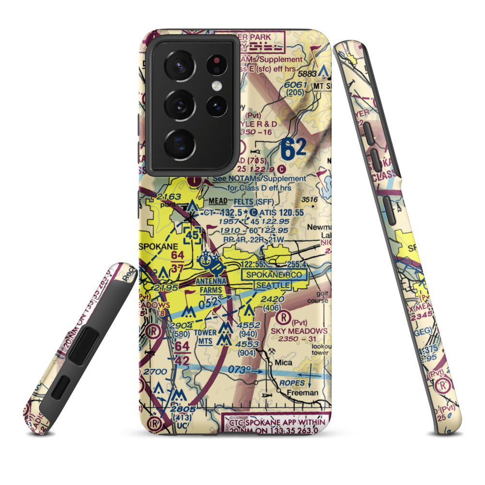 Tai's Landing Airport (WN61) VFR Sectional Samsung Phone Case Samsung Galaxy S21 Ultra model shown