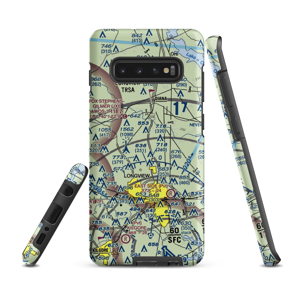 Tailwheel Airport (2XA7) VFR Sectional Samsung Phone Case Samsung Galaxy S10 Plus model shown