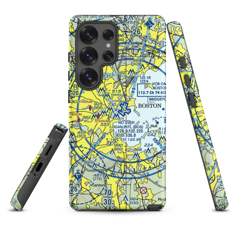 Tailwind Boston Seaplane Base (MA17) VFR Sectional Samsung Phone Case Samsung Galaxy S25 Ultra model shown