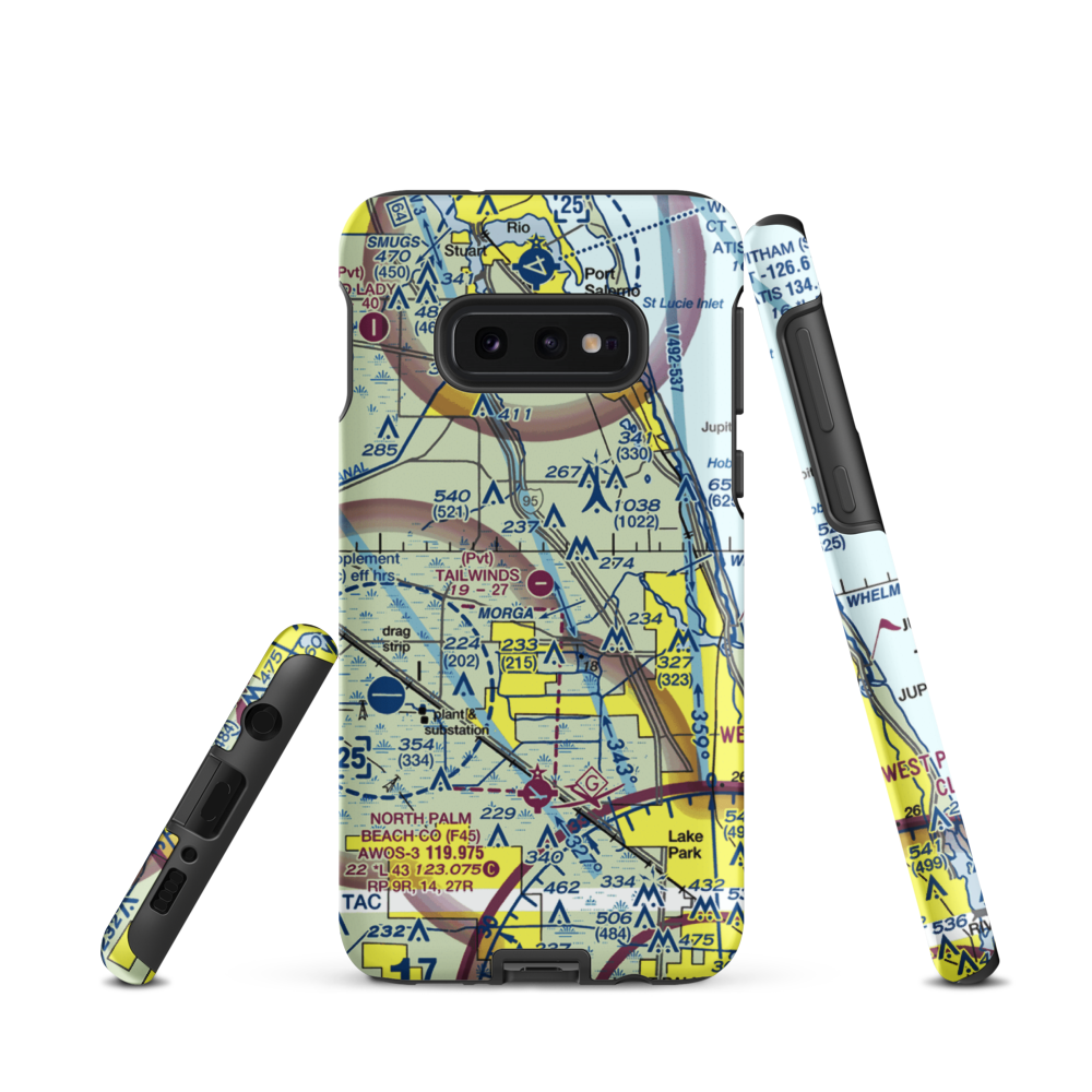 Tailwinds Airport (FD15) VFR Sectional Samsung Phone Case Samsung Galaxy S10 Plus model shown
