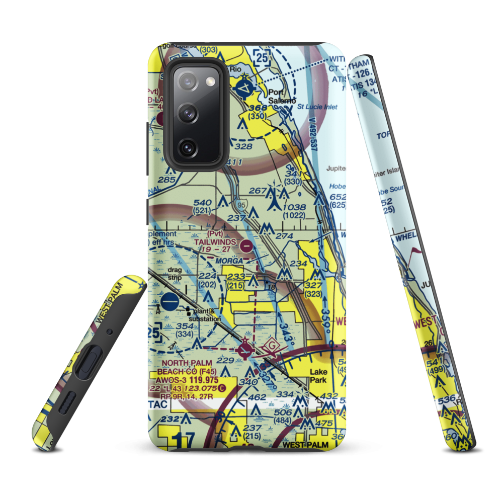 Tailwinds Airport (FD15) VFR Sectional Samsung Phone Case Samsung Galaxy S20 FE model shown
