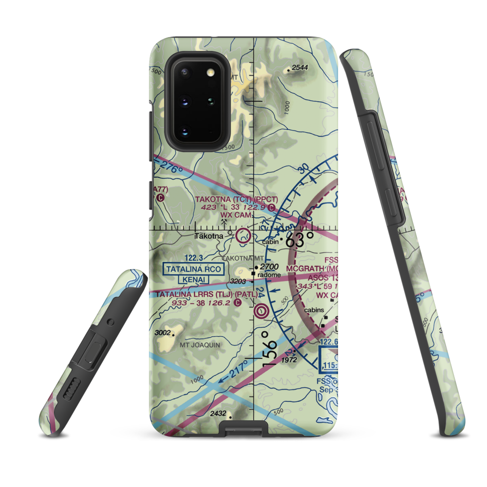 Takotna Airport (TCT) VFR Sectional Samsung Phone Case Samsung Galaxy S20 Plus model shown