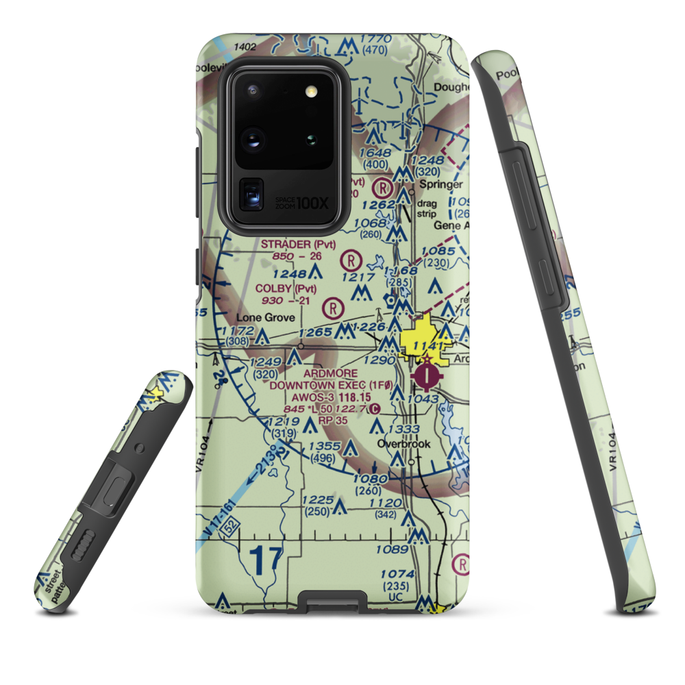 Taliaferro Field (OK23) VFR Sectional Samsung Phone Case Samsung Galaxy S20 Ultra model shown