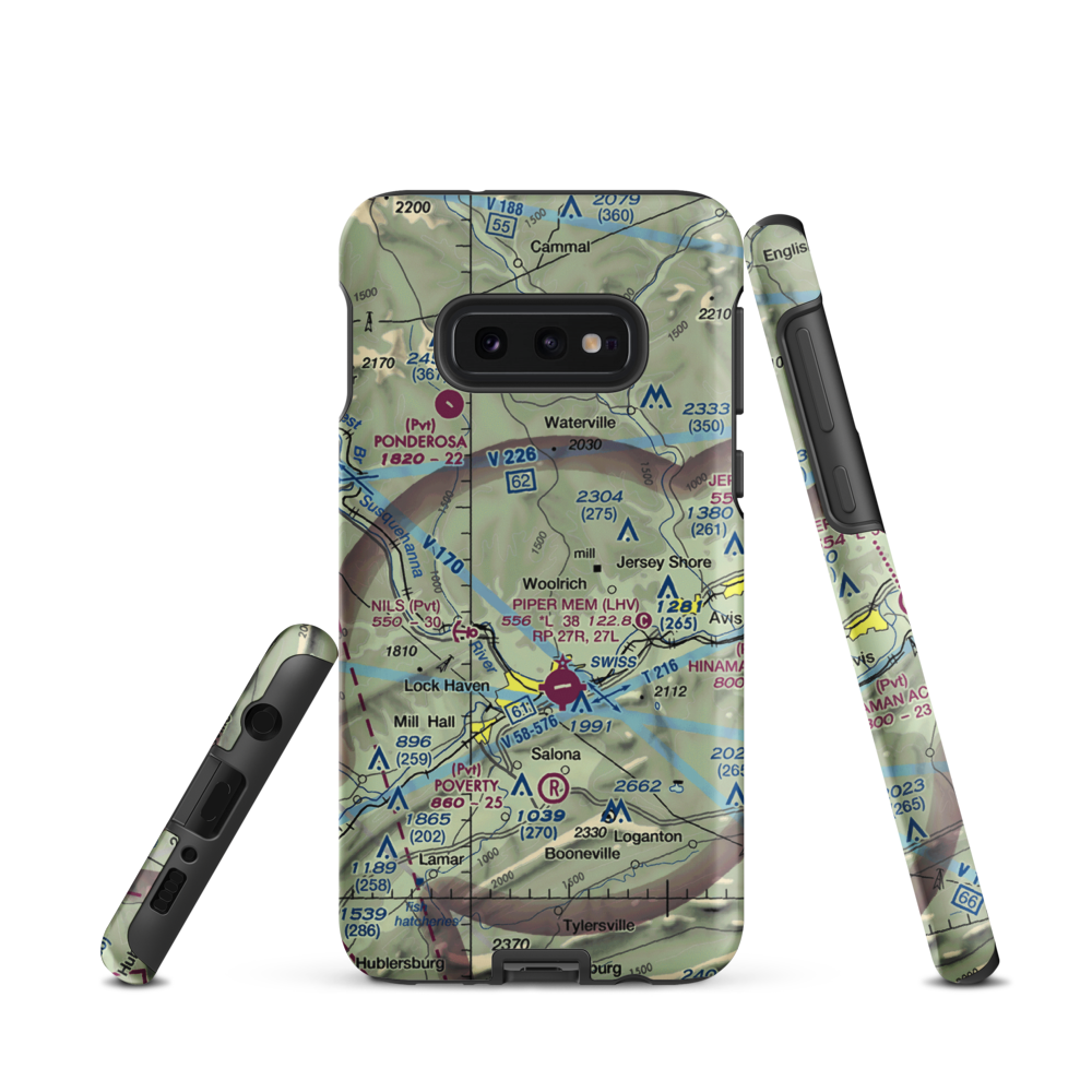 Tall Pines Airfield (6PA8) VFR Sectional Samsung Phone Case Samsung Galaxy S10 Plus model shown