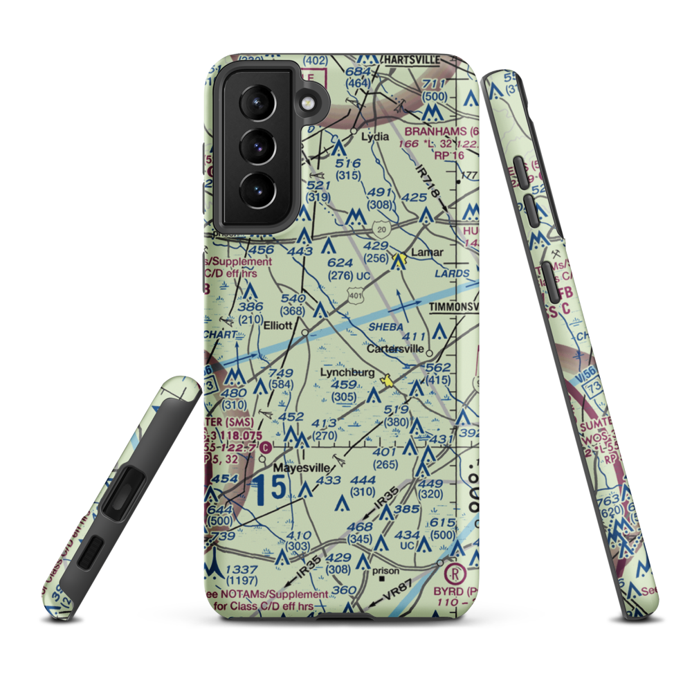 Tallon Field (SC27) VFR Sectional Samsung Phone Case Samsung Galaxy S21 Plus model shown