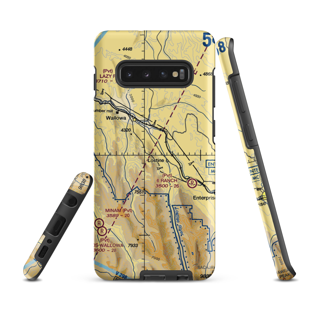 Tamarack Springs Ranch Airport (83OR) VFR Sectional Samsung Phone Case Samsung Galaxy S10 Plus model shown
