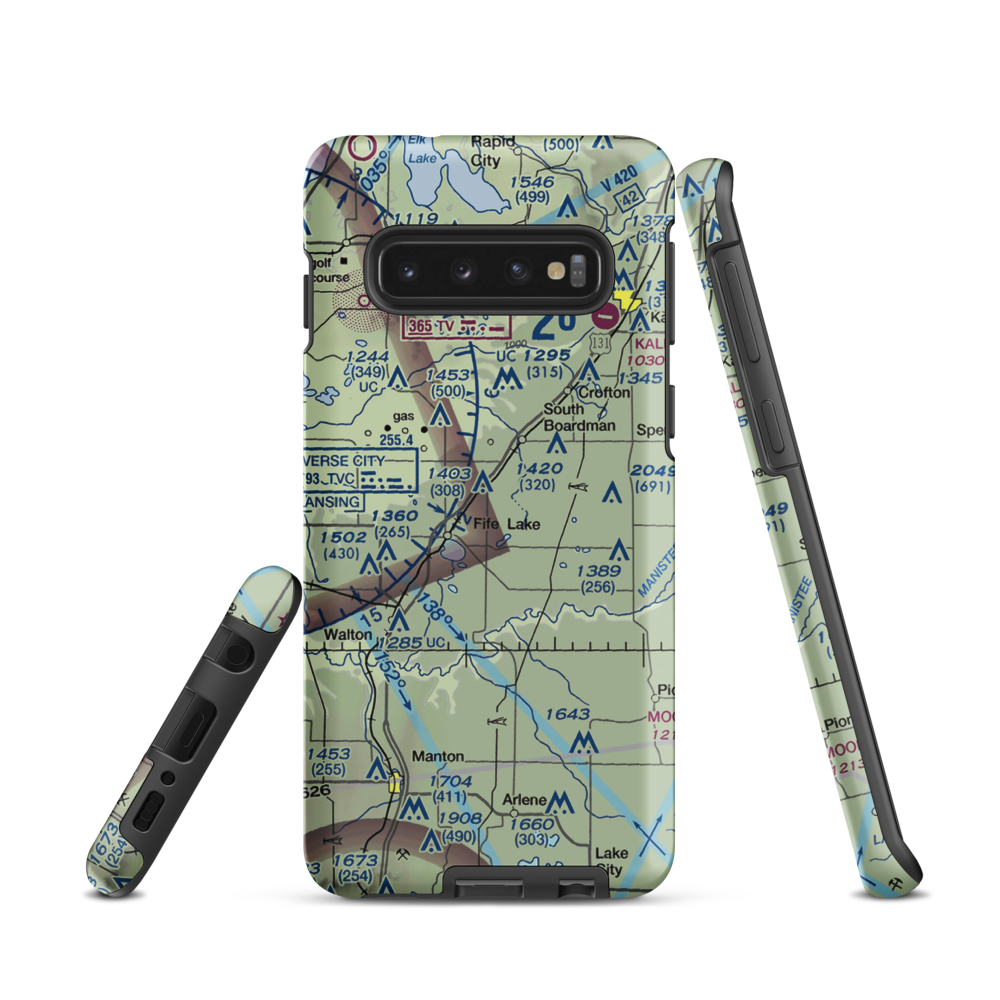 Tannehill Airfield (MI60) VFR Sectional Samsung Phone Case Samsung Galaxy S10 model shown