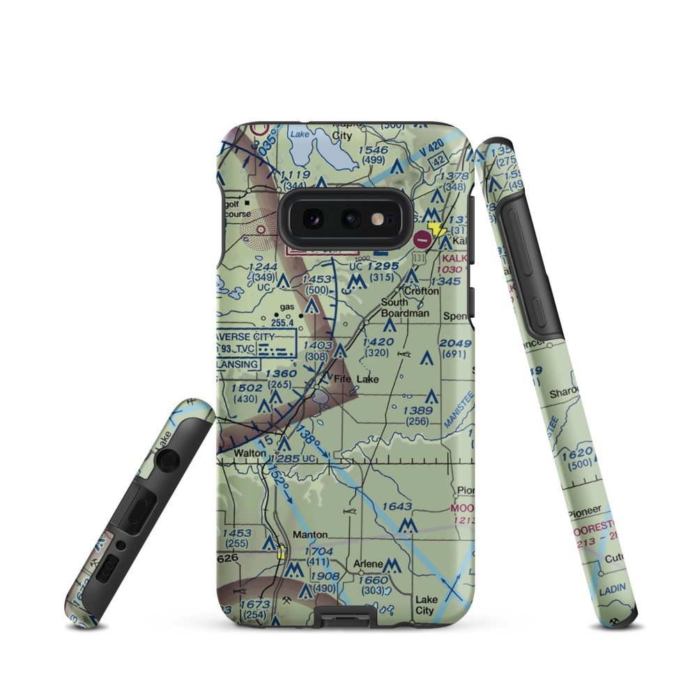 Tannehill Airfield (MI60) VFR Sectional Samsung Phone Case Samsung Galaxy S10e model shown