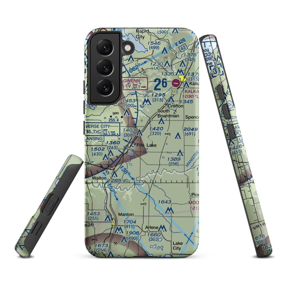 Tannehill Airfield (MI60) VFR Sectional Samsung Phone Case Samsung Galaxy S22 Plus model shown