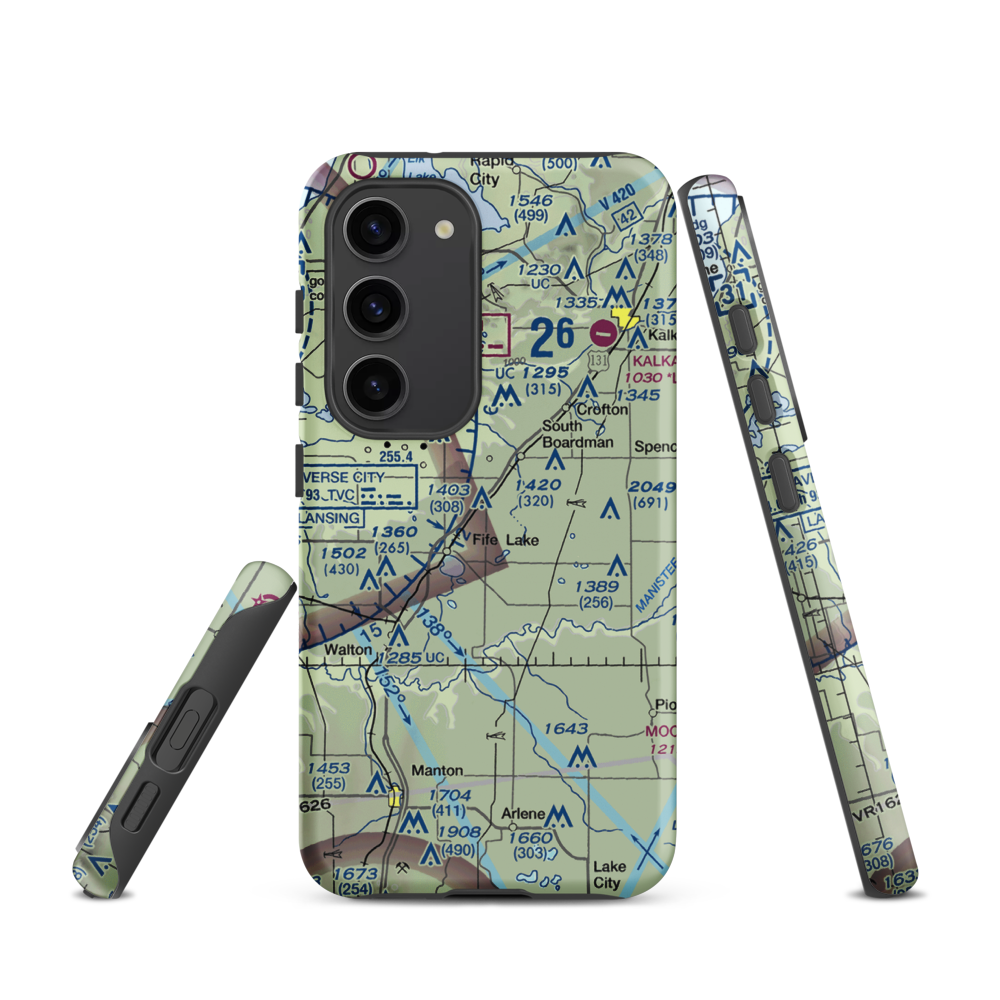 Tannehill Airfield (MI60) VFR Sectional Samsung Phone Case Samsung Galaxy S23 model shown