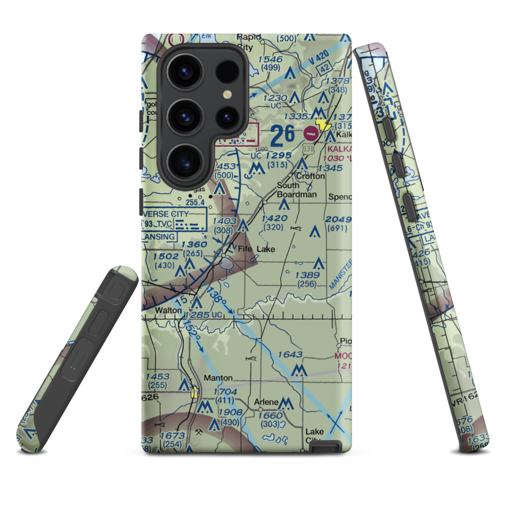 Tannehill Airfield (MI60) VFR Sectional Samsung Phone Case Samsung Galaxy S23 Ultra model shown