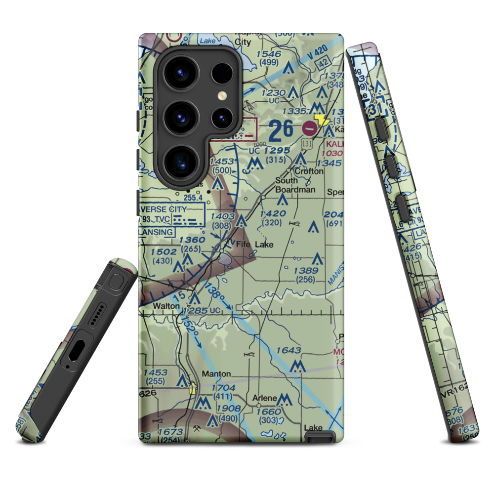 Tannehill Airfield (MI60) VFR Sectional Samsung Phone Case Samsung Galaxy S24 Ultra model shown