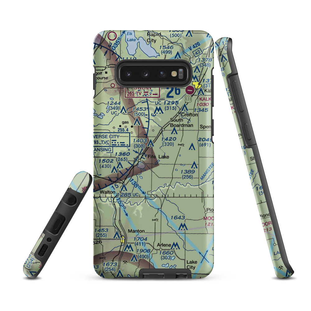 Tannehill Airfield (MI60) VFR Sectional Samsung Phone Case Samsung Galaxy S10 Plus model shown