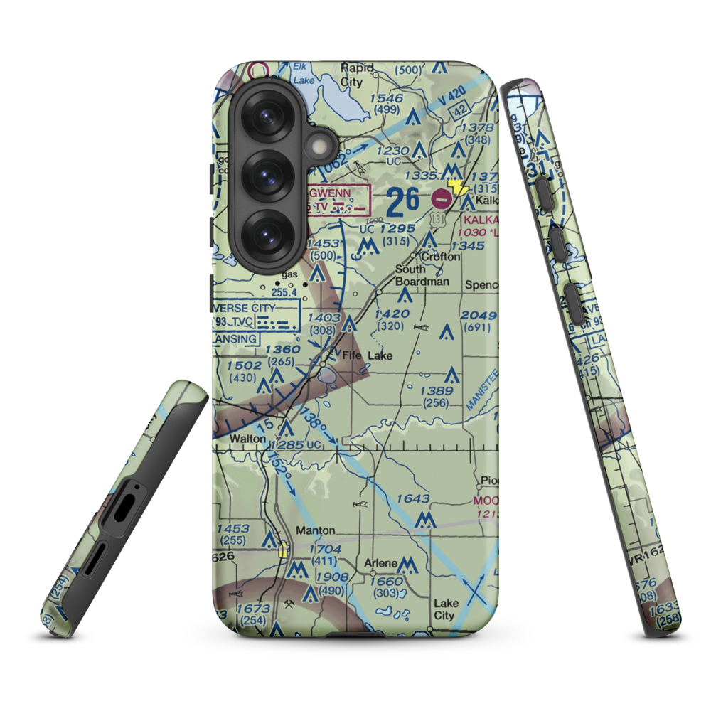 Tannehill Airfield (MI60) VFR Sectional Samsung Phone Case Samsung Galaxy S25 Plus model shown