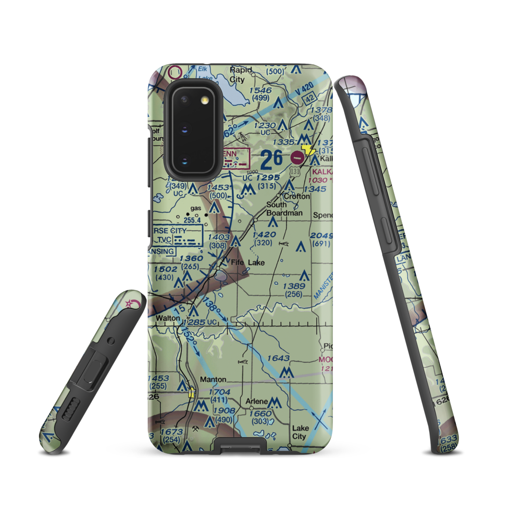 Tannehill Airfield (MI60) VFR Sectional Samsung Phone Case Samsung Galaxy S20 model shown