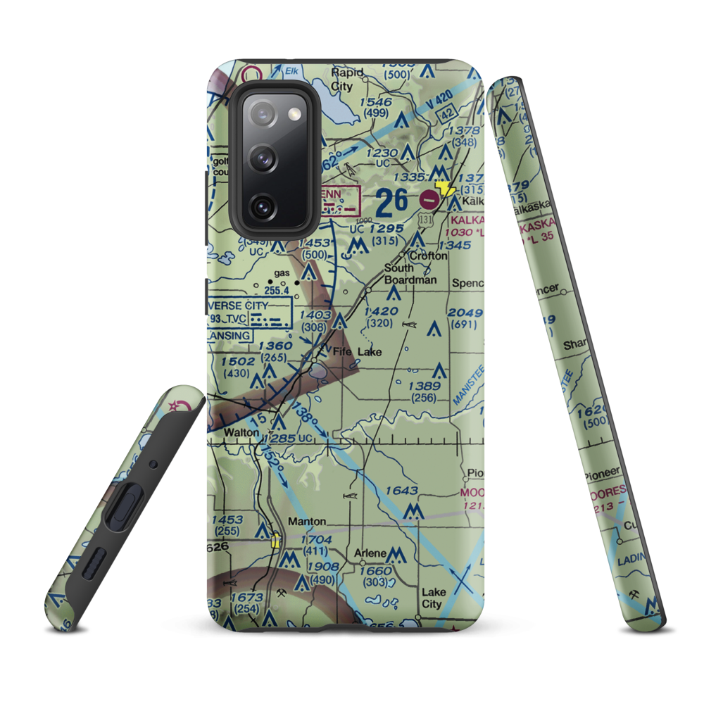 Tannehill Airfield (MI60) VFR Sectional Samsung Phone Case Samsung Galaxy S20 FE model shown