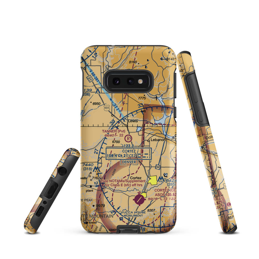 Tanner Field (CO27) VFR Sectional Samsung Phone Case Samsung Galaxy S10e model shown