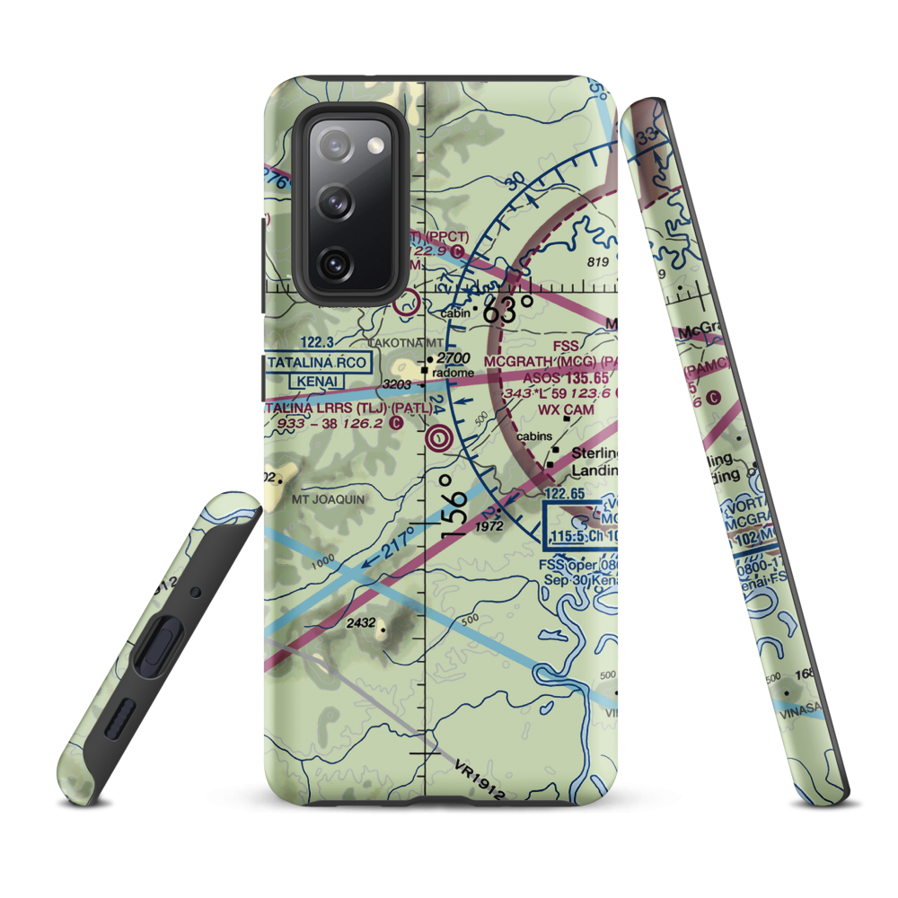 Tatalina LRRS Airport (TLJ) VFR Sectional Samsung Phone Case Samsung Galaxy S20 FE model shown