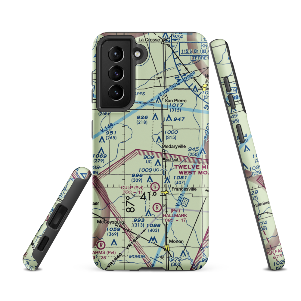 Tatertown Airport (2IN3) VFR Sectional Samsung Phone Case Samsung Galaxy S21 FE model shown