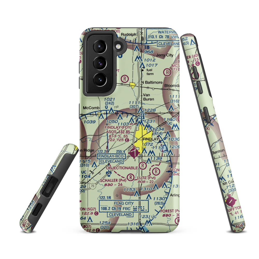 Tathams' STOLport (72OI) VFR Sectional Samsung Phone Case Samsung Galaxy S21 FE model shown