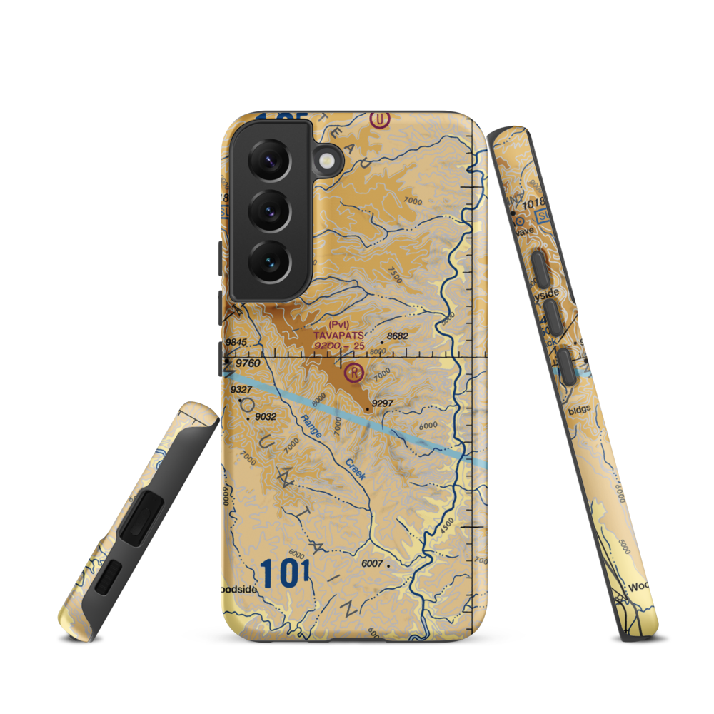 Tavapats Ranch Airport (UT09) VFR Sectional Samsung Phone Case Samsung Galaxy S22 model shown