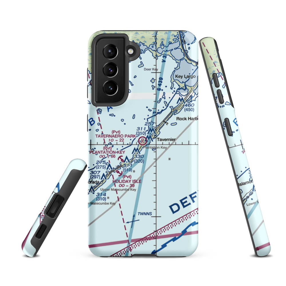 Tavernaero Park Airport (FA81) VFR Sectional Samsung Phone Case Samsung Galaxy S21 FE model shown