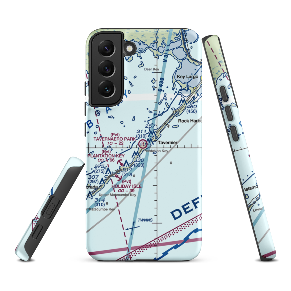 Tavernaero Park Airport (FA81) VFR Sectional Samsung Phone Case Samsung Galaxy S22 Plus model shown
