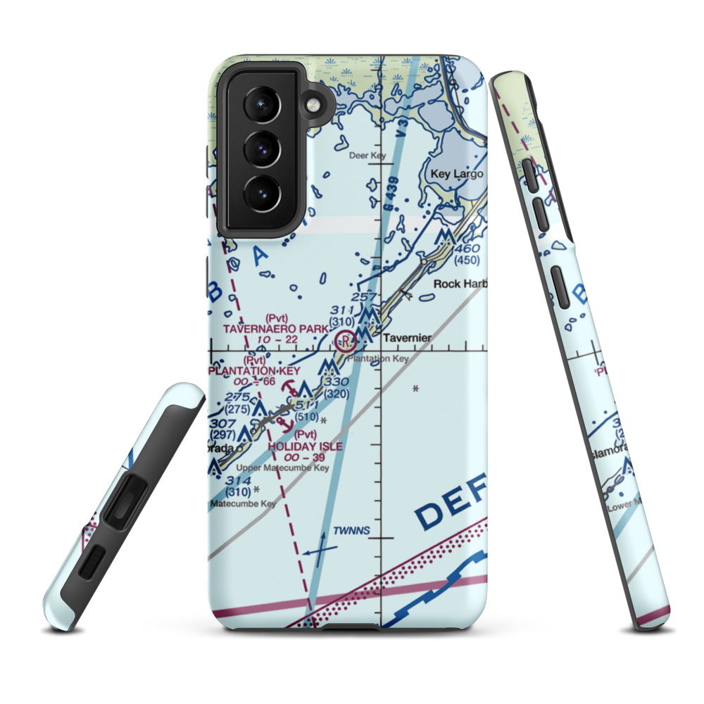 Tavernaero Park Airport (FA81) VFR Sectional Samsung Phone Case Samsung Galaxy S21 Plus model shown