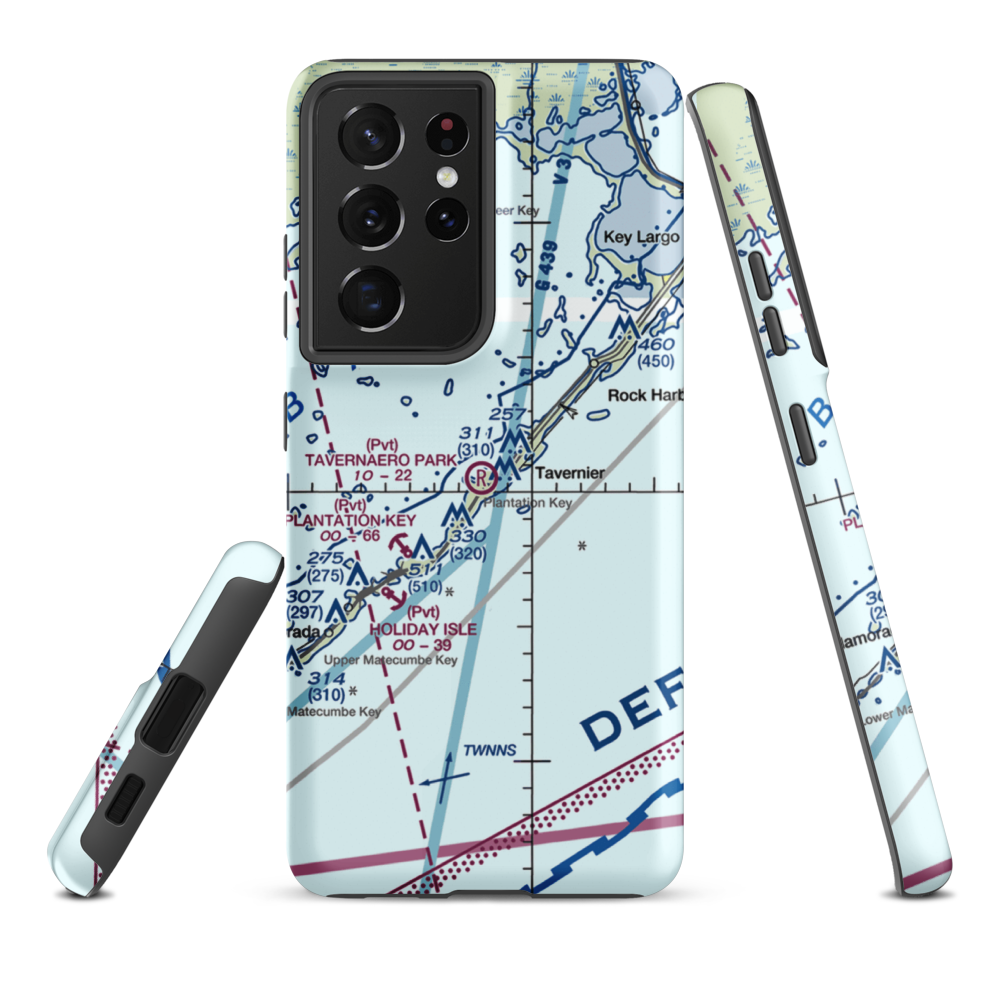 Tavernaero Park Airport (FA81) VFR Sectional Samsung Phone Case Samsung Galaxy S21 Ultra model shown