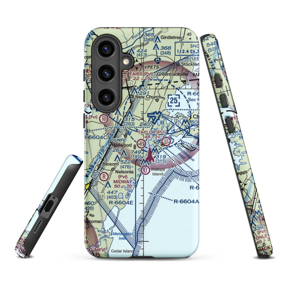 Taylor Airport (4VA6) VFR Sectional Samsung Phone Case Samsung Galaxy S24 Plus model shown