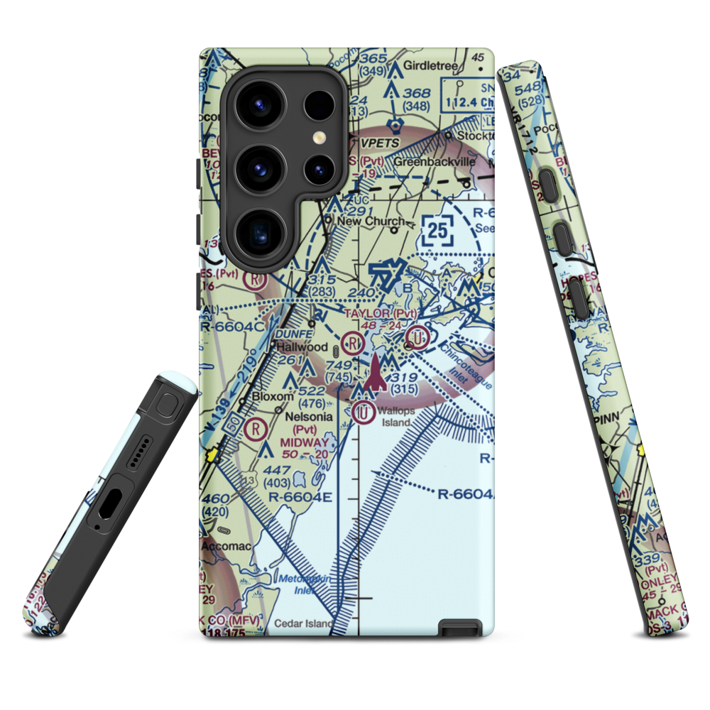 Taylor Airport (4VA6) VFR Sectional Samsung Phone Case Samsung Galaxy S24 Ultra model shown