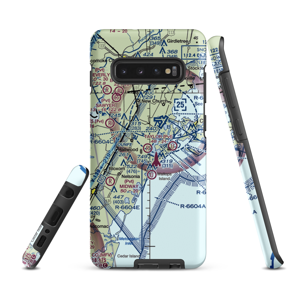 Taylor Airport (4VA6) VFR Sectional Samsung Phone Case Samsung Galaxy S10 Plus model shown