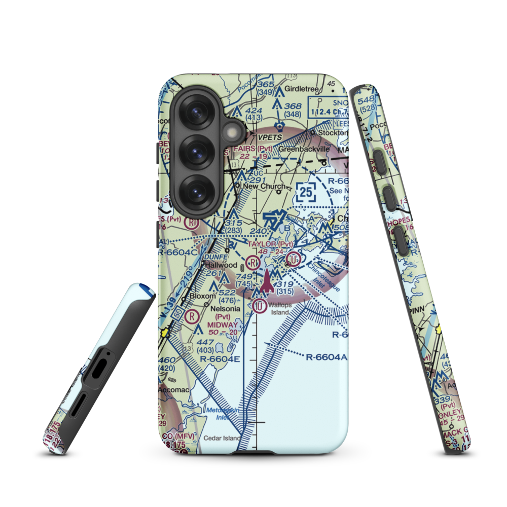Taylor Airport (4VA6) VFR Sectional Samsung Phone Case Samsung Galaxy S25 model shown