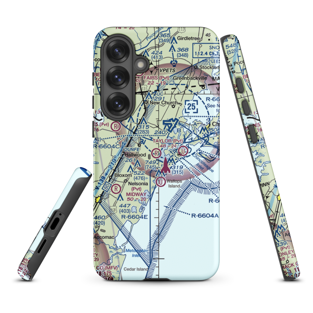 Taylor Airport (4VA6) VFR Sectional Samsung Phone Case Samsung Galaxy S25 Plus model shown