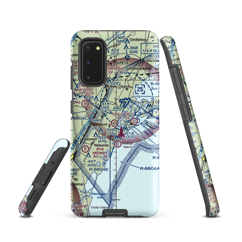 Taylor Airport (4VA6) VFR Sectional Samsung Phone Case Samsung Galaxy S20 model shown