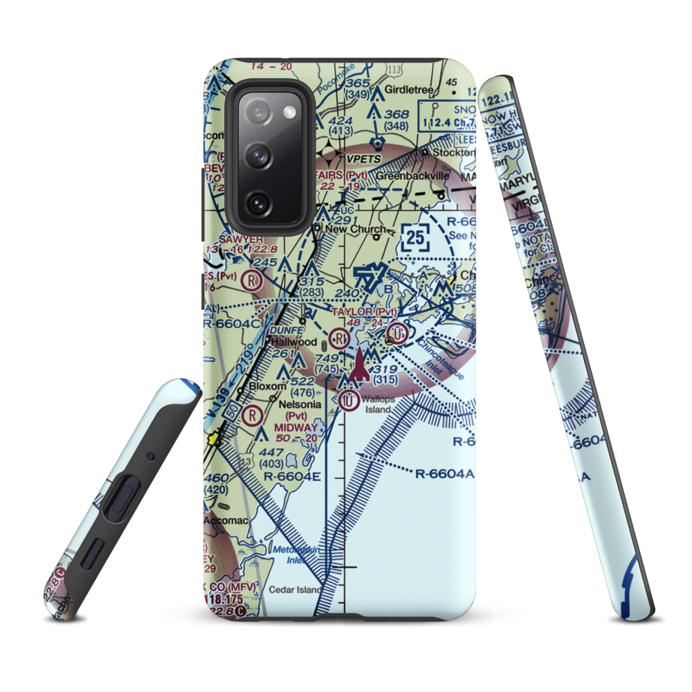 Taylor Airport (4VA6) VFR Sectional Samsung Phone Case Samsung Galaxy S20 FE model shown