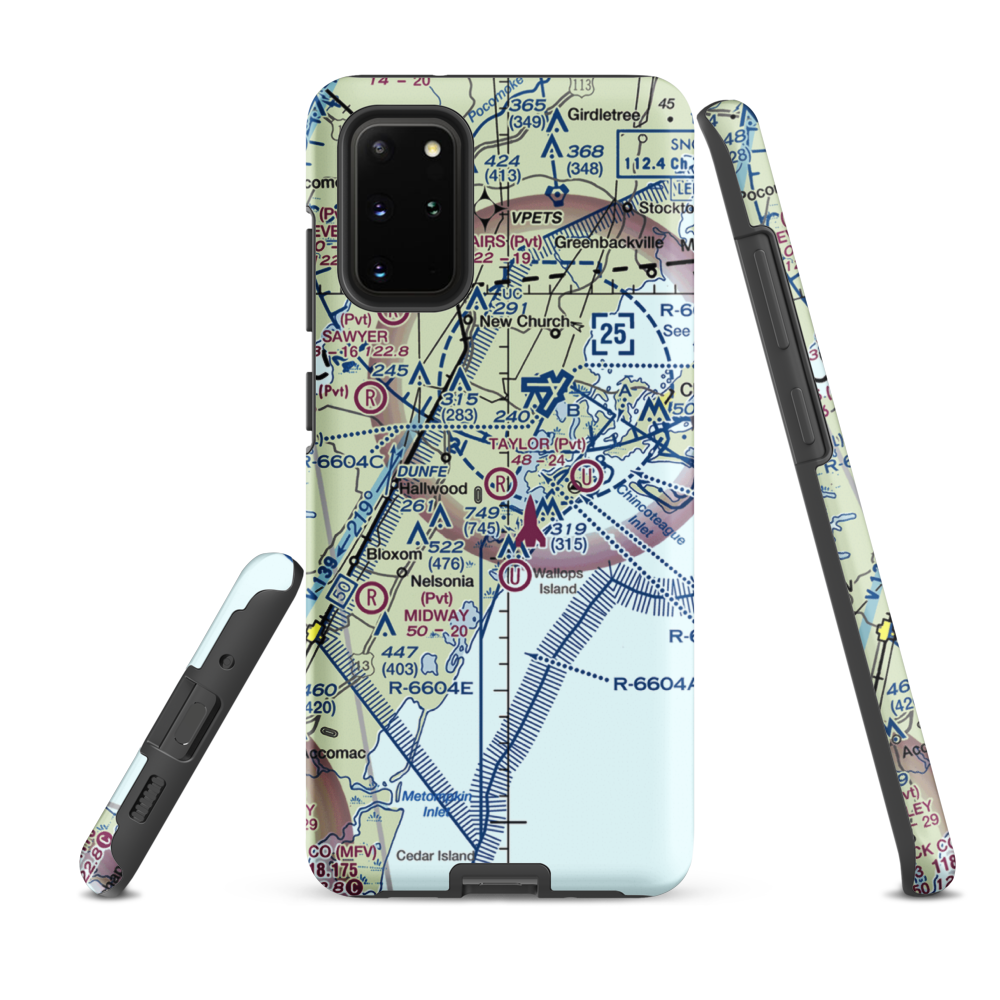 Taylor Airport (4VA6) VFR Sectional Samsung Phone Case Samsung Galaxy S20 Plus model shown