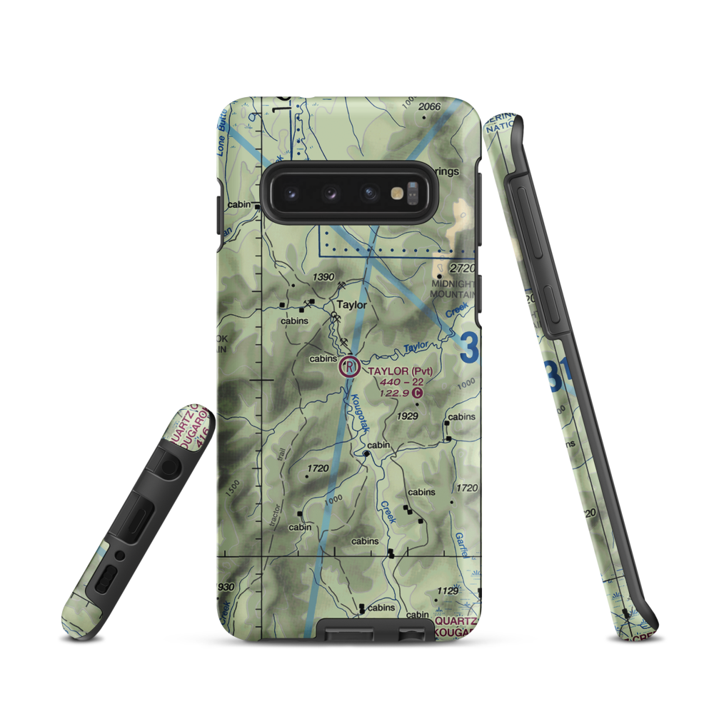 Taylor Airport (TWE) VFR Sectional Samsung Phone Case Samsung Galaxy S10 model shown