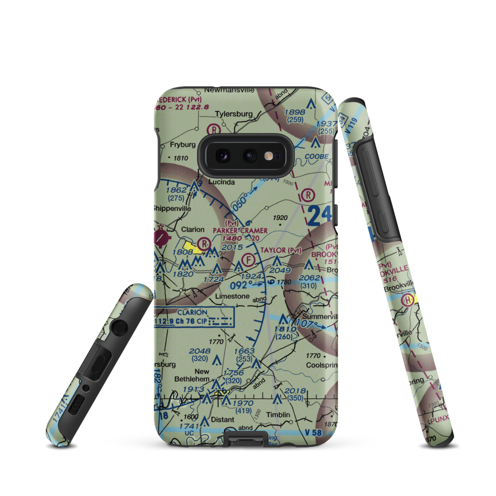 Taylor Flight Park Ultralightport (5PA9) VFR Sectional Samsung Phone Case Samsung Galaxy S10e model shown