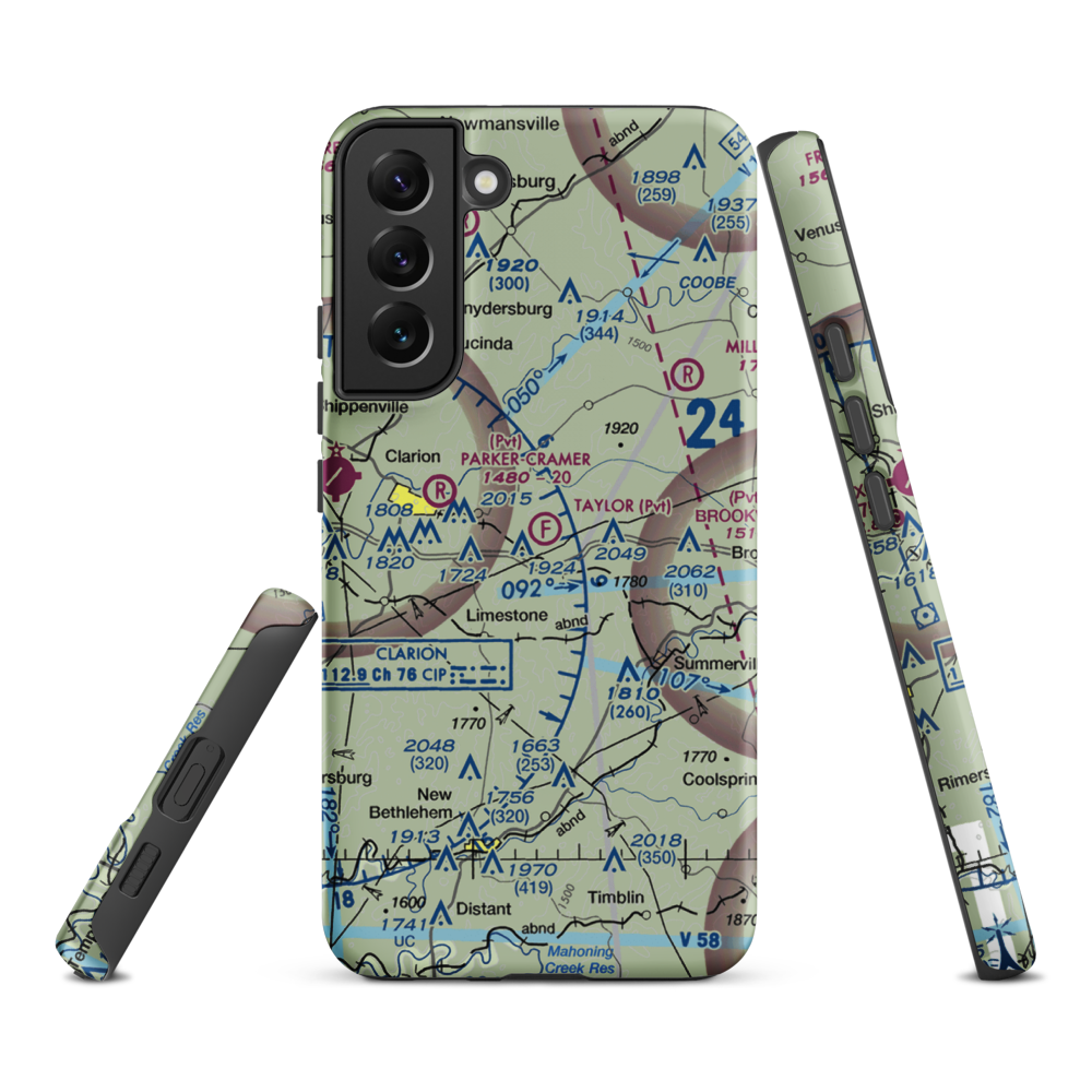 Taylor Flight Park Ultralightport (5PA9) VFR Sectional Samsung Phone Case Samsung Galaxy S22 Plus model shown