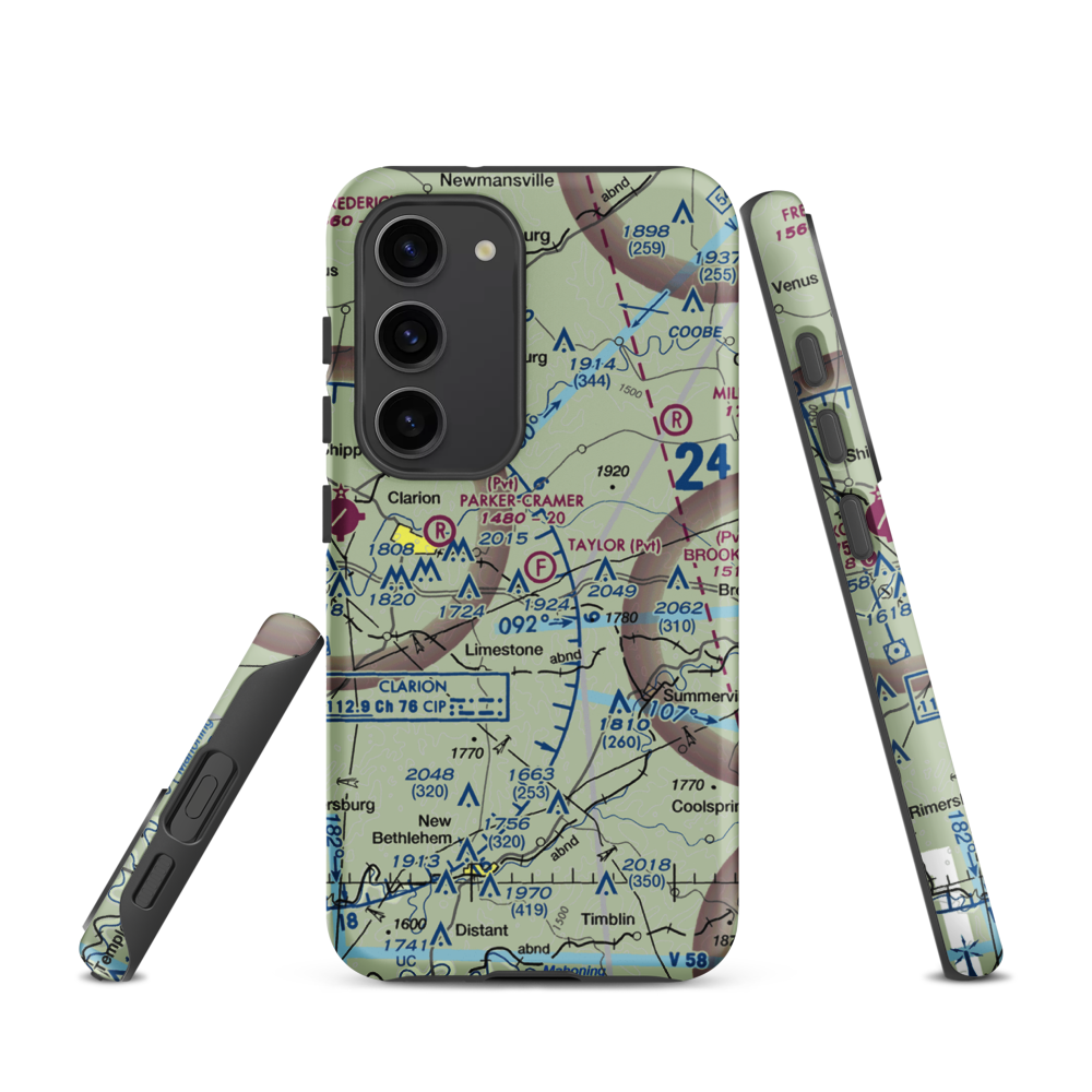 Taylor Flight Park Ultralightport (5PA9) VFR Sectional Samsung Phone Case Samsung Galaxy S23 model shown