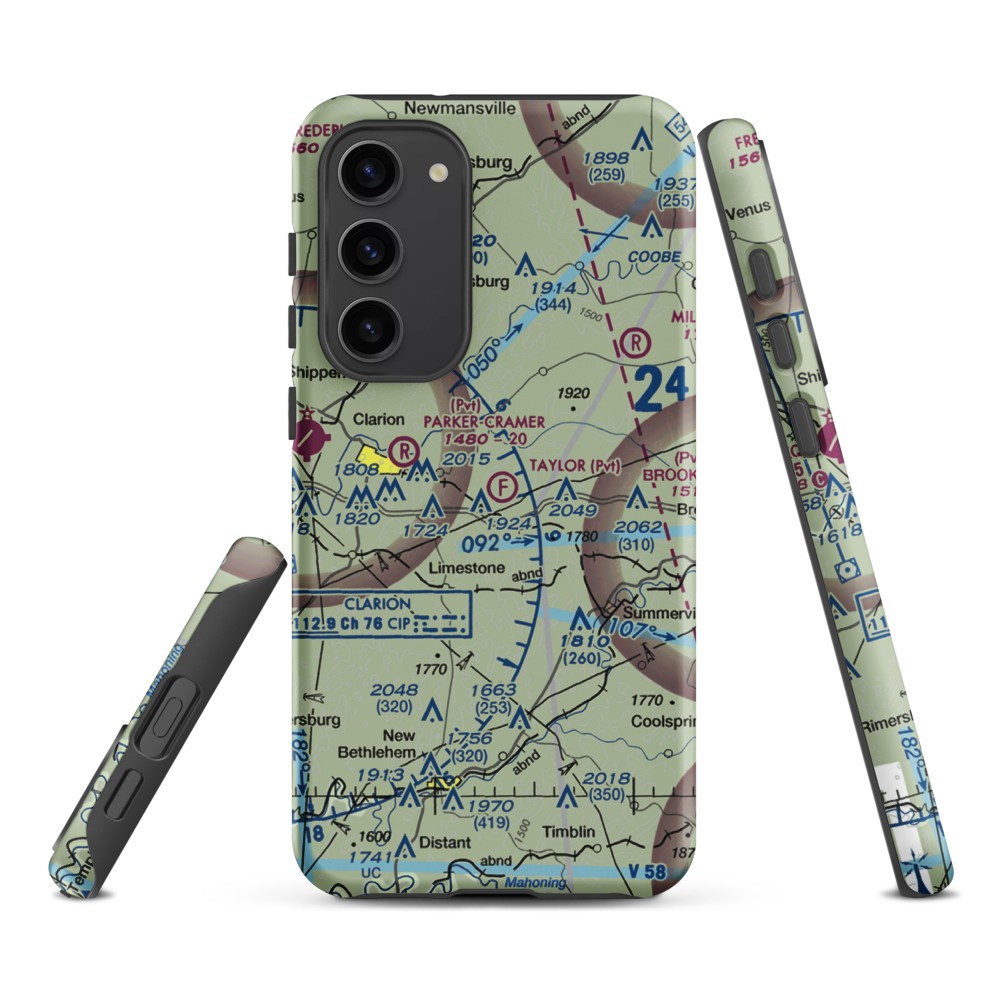 Taylor Flight Park Ultralightport (5PA9) VFR Sectional Samsung Phone Case Samsung Galaxy S23 Plus model shown