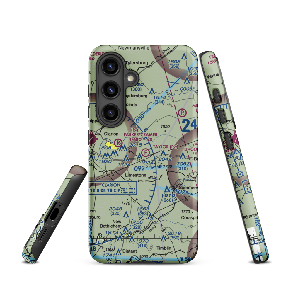 Taylor Flight Park Ultralightport (5PA9) VFR Sectional Samsung Phone Case Samsung Galaxy S24 model shown