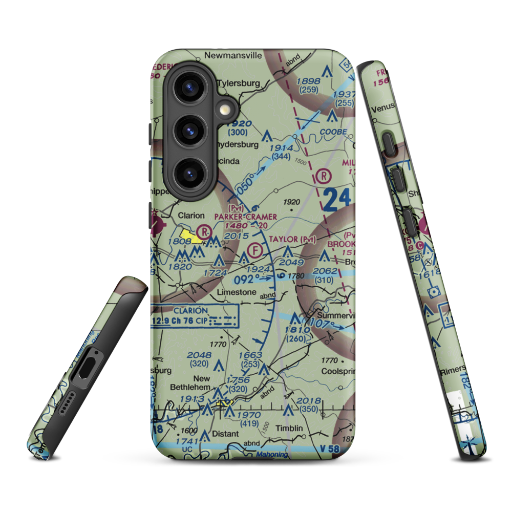 Taylor Flight Park Ultralightport (5PA9) VFR Sectional Samsung Phone Case Samsung Galaxy S24 Plus model shown