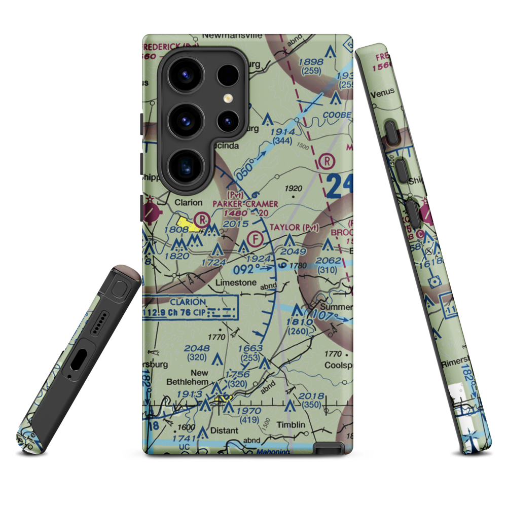Taylor Flight Park Ultralightport (5PA9) VFR Sectional Samsung Phone Case Samsung Galaxy S24 Ultra model shown