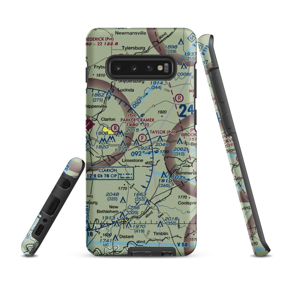 Taylor Flight Park Ultralightport (5PA9) VFR Sectional Samsung Phone Case Samsung Galaxy S10 Plus model shown