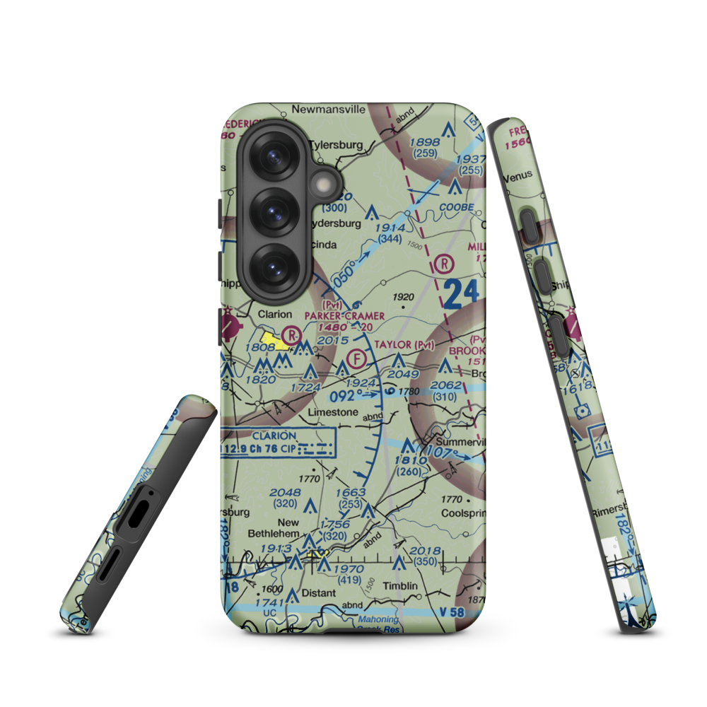 Taylor Flight Park Ultralightport (5PA9) VFR Sectional Samsung Phone Case Samsung Galaxy S25 model shown